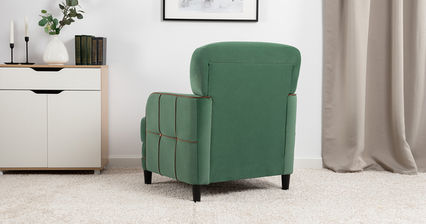 Кресло для отдыха Черри ТК 288 велюр Irida 09 зеленый, Эвита шоколад бежево-коричневый