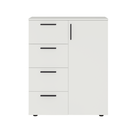 Прихожая Эйр композиция 2 белый PE шагрень, собирается на любую сторону