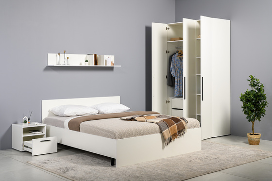 Спальня Эйр композиция 1 белый РЕ шагрень, спальное место 160 х 200