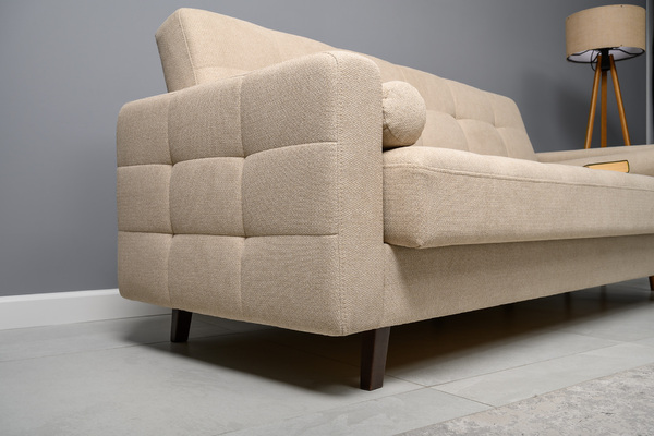 Диван-кровать прямой Эмили ТД 911 велюр светло-бежевый