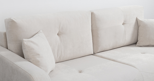 Диван-кровать прямой Марсель ТД 703 велюр Aura 02 белый