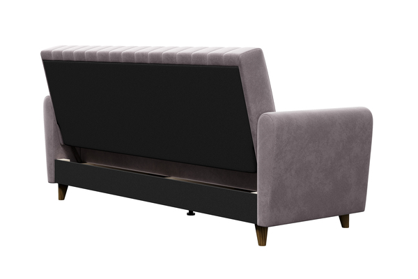 Диван-кровать прямой Монако велюр Кашемир 890 принт слоновая кость антикоготь с пружинным блоком (высота опор - 120мм)