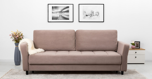 Диван-кровать прямой Невада ТД 570 велюр Vendetta 4 латте