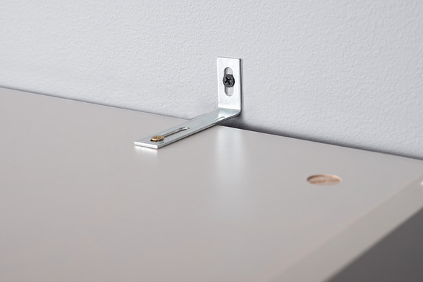 Гостиная Ричфорд композиция 1 с карнизами, кашемир 5981 BS, моно керамика D166-2 ПВХ, белый PE шагрень (собирается на любую сторону)