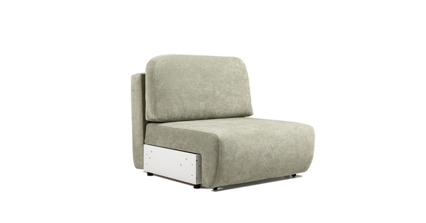 Диван-кровать прямой Тэдди 1503 композиция 1, букле Pique 007 оливковый, модульная система