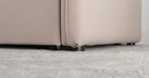 Диван-кровать прямой Юта (120) ТД 524 велюр Вивальди 4 серо-сливочный