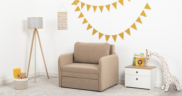 Кресло-кровать Юта (85) ТК 521 велюр Вивальди 21 латте