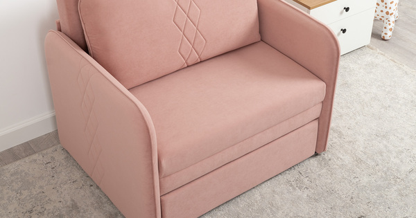 Кресло-кровать Юта (85) ТК 522 велюр Вивальди 27 пастельный коралловый